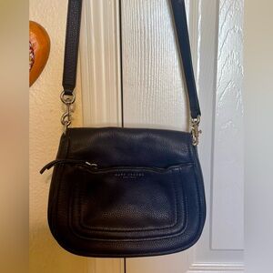 Marc Jacobs Navy Empire City Leather Messenger Bag